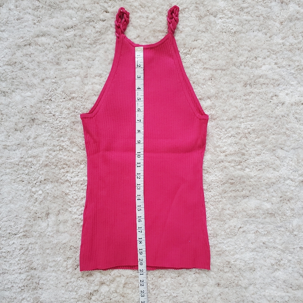 INC International Concepts Fuchsia Ribbed Tank Top - Picture 3 of 5